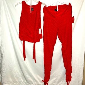 BRAND NEW 2pc set Womens yoga/stretch shirt and pants
